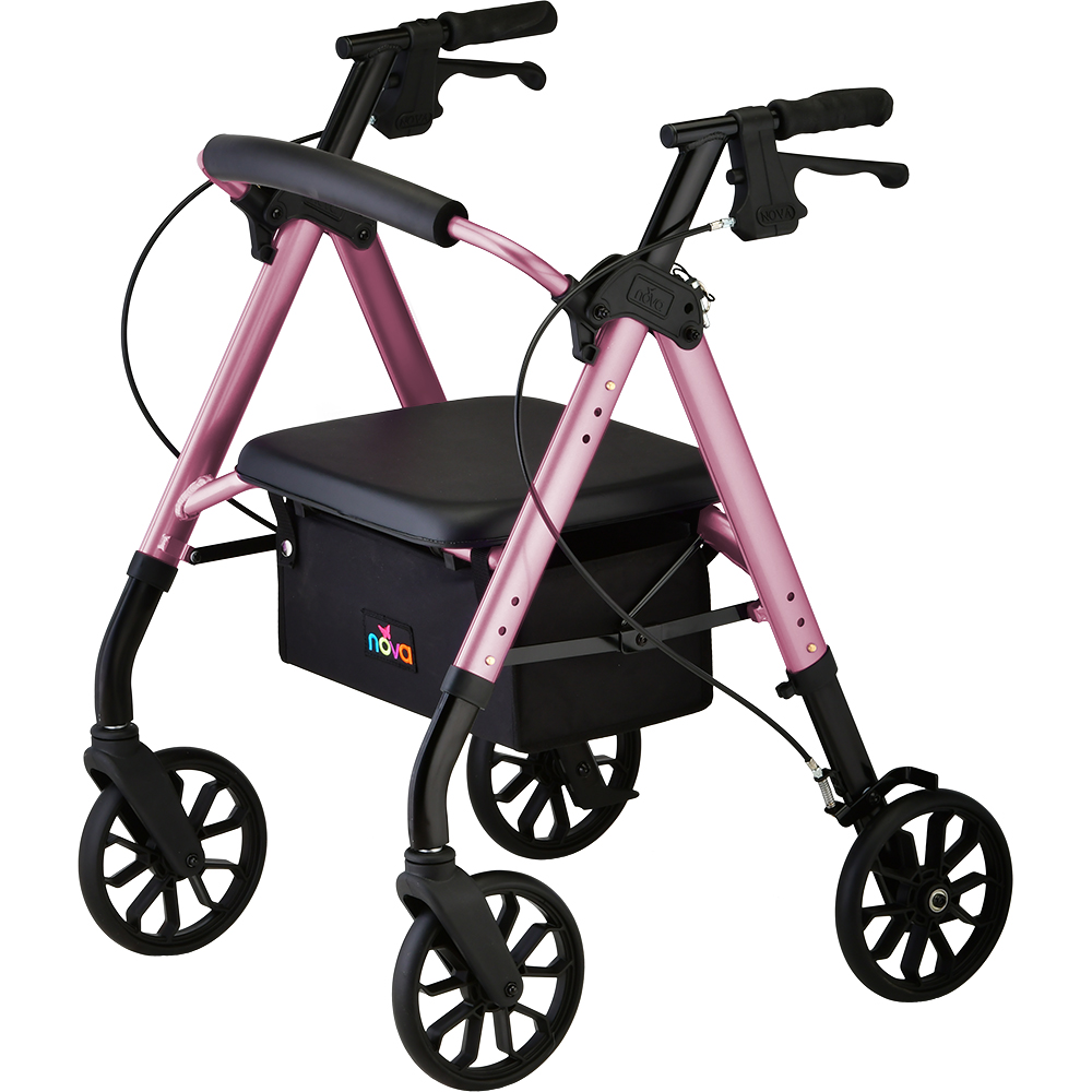 Click to view Pink Star 8 Petite Rolling Walker